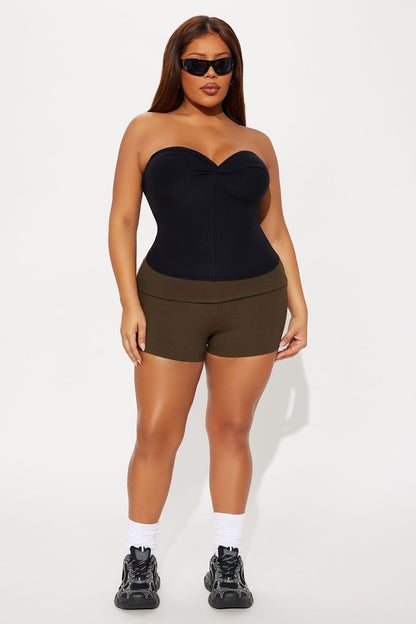 Second Skin Twist Tube Top - Black