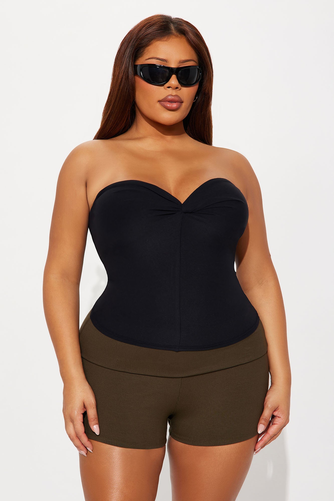 Second Skin Twist Tube Top - Black