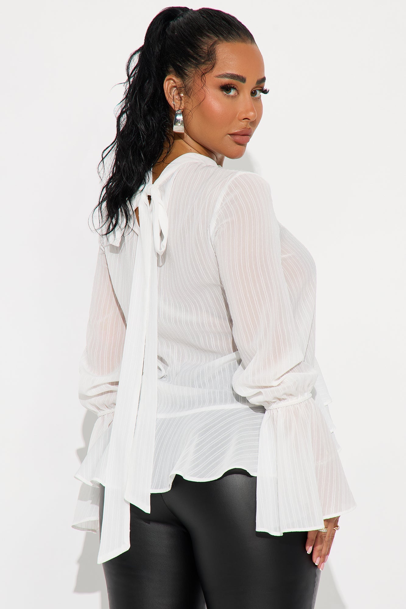 Look At Her Now Chiffon Blouse - White