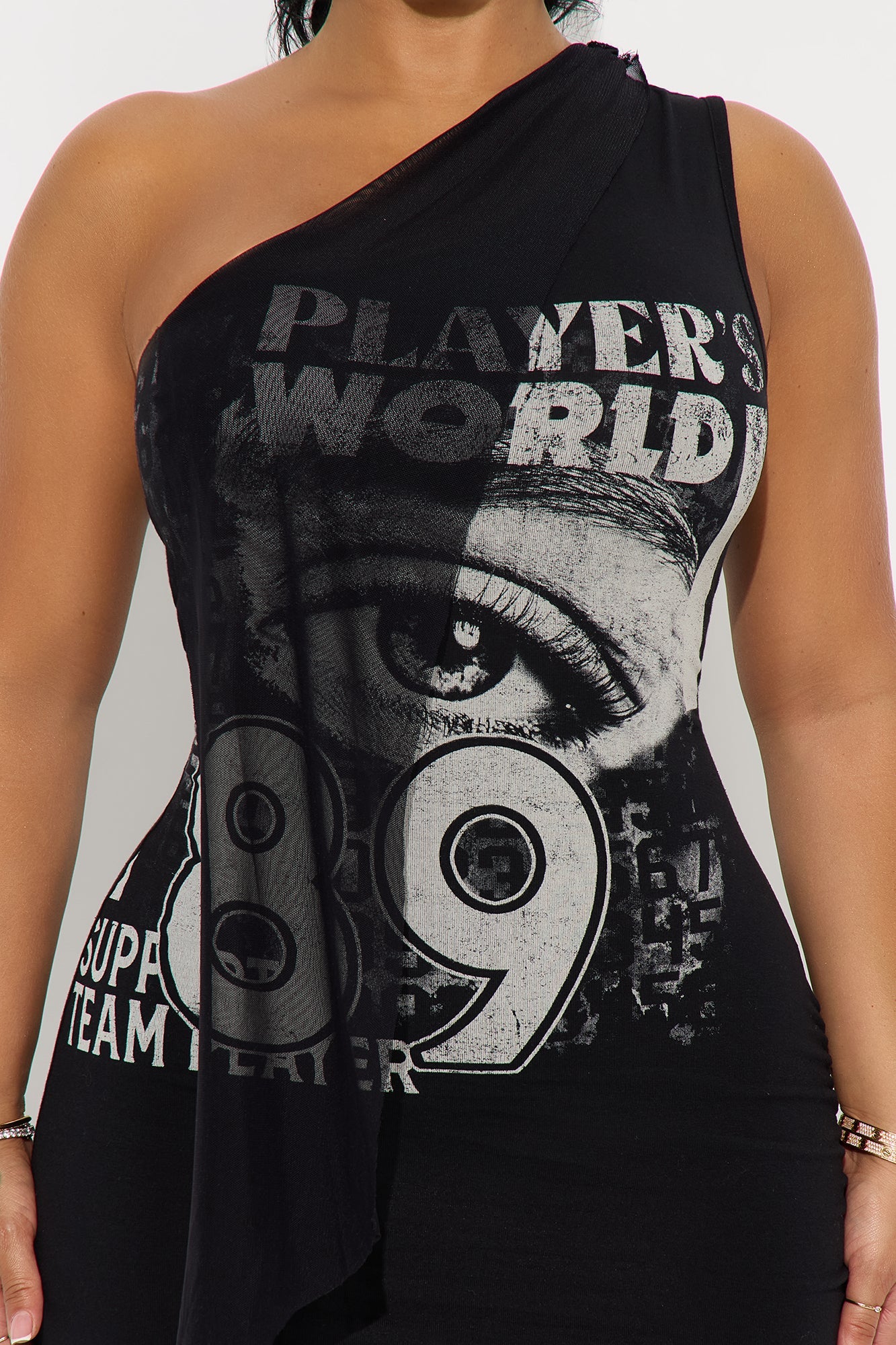 Players World Cotton Mini Dress - Black