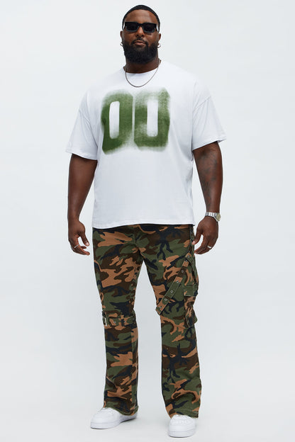 Strap Me Up Stacked Skinny Flare Jeans - Camouflage