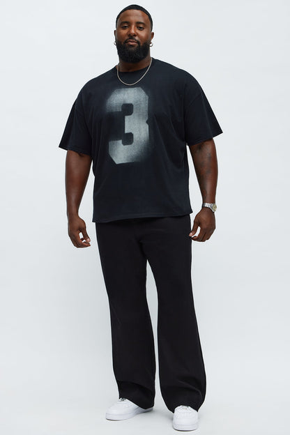 Magic Number Oversized Short Sleeve Tee - Black