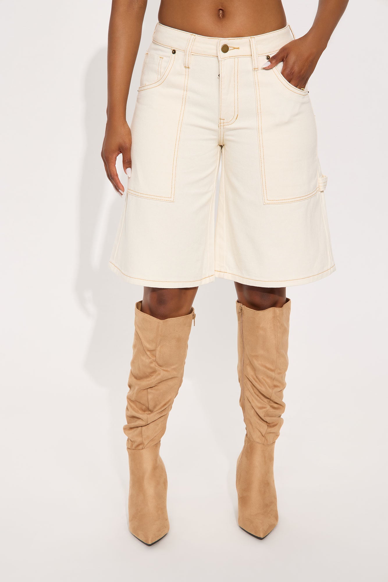 Mirador Carpenter Denim Jorts - Cream