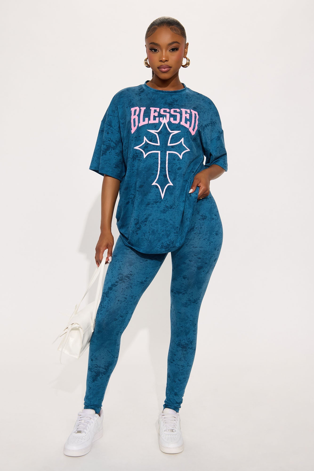 So Blessed Pant Set - Indigo