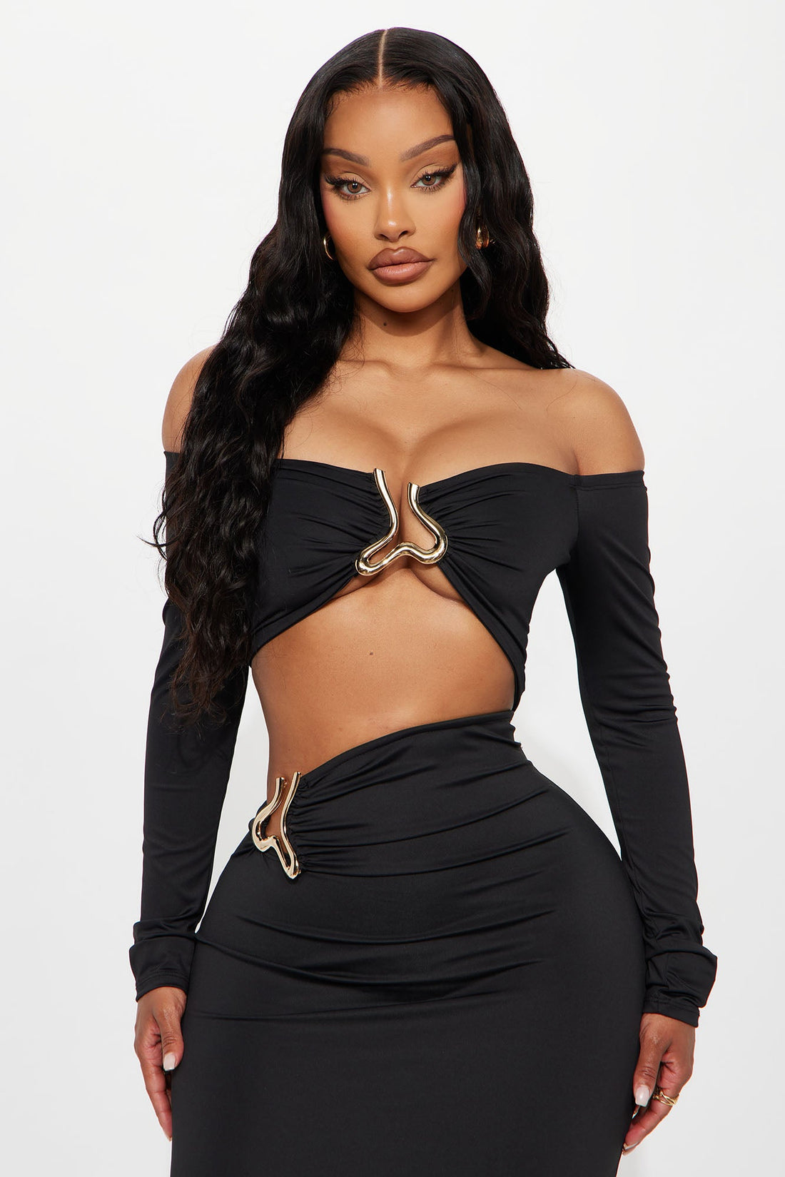 Chloe Cut Out Maxi Dress - Black