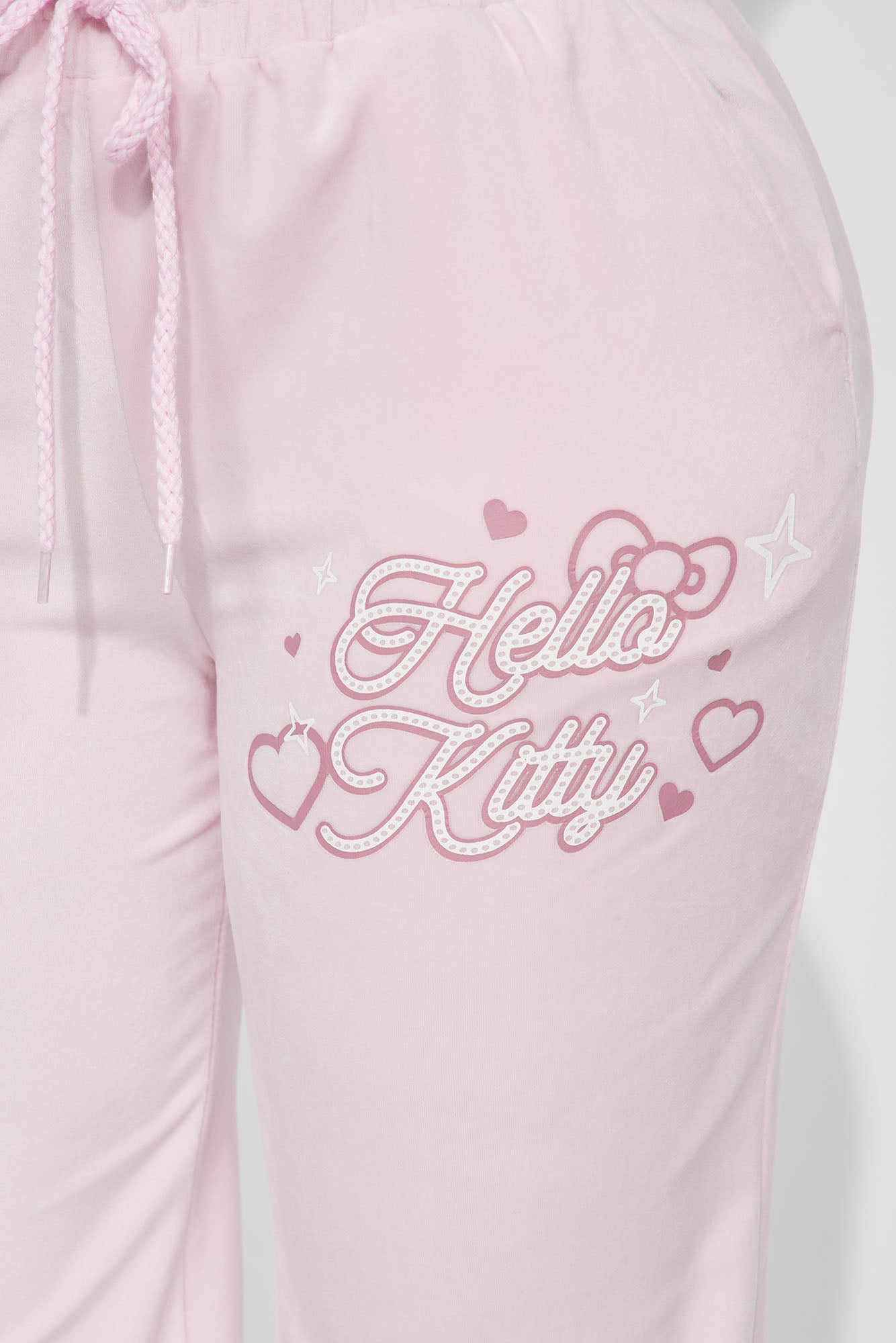 Hello Kitty Love Velour Wide Leg Pant - Pink