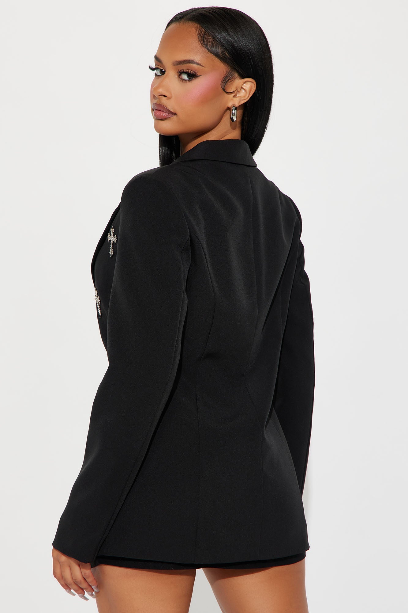 Cross Your Mind Blazer - Black