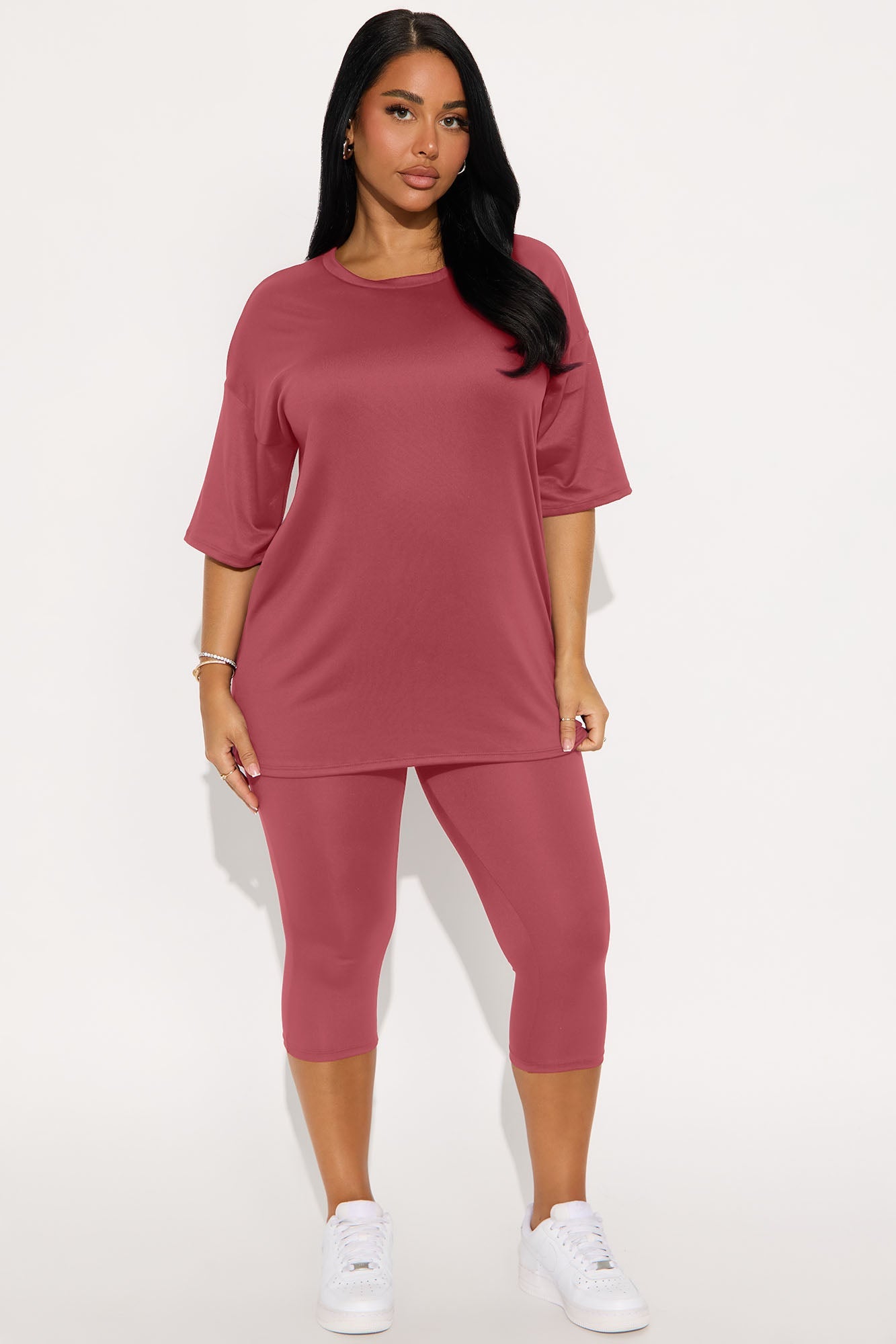 Weekend Vibes Capri Set - Mauve