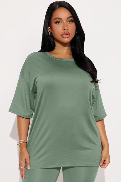 Weekend Vibes Capri Set - Sage