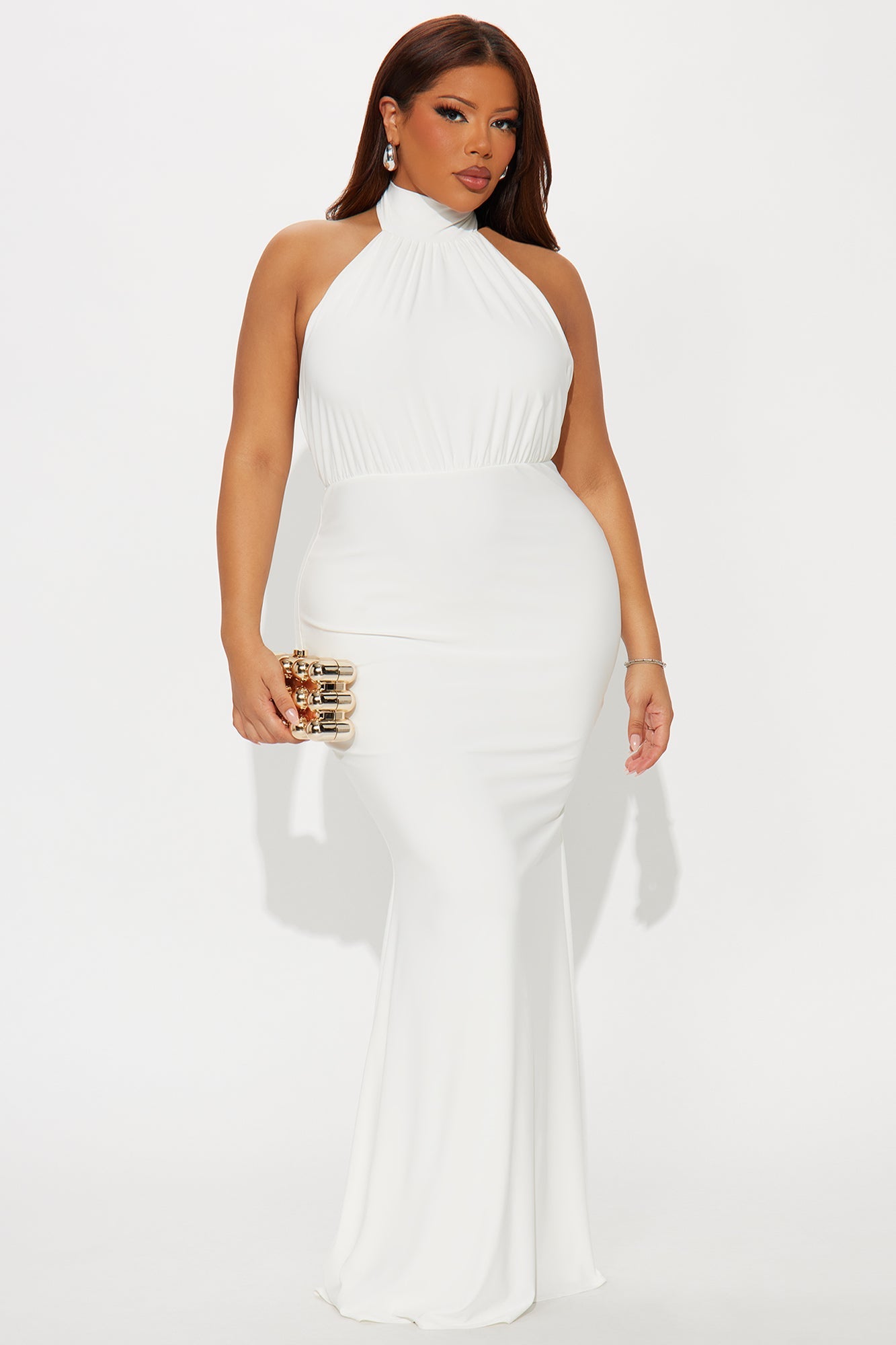 Leia Backless Maxi Dress - Off White