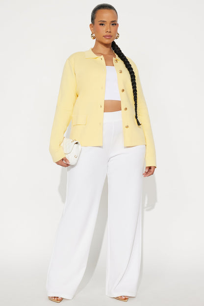 Pretty And Polished Cardigan - Yellow