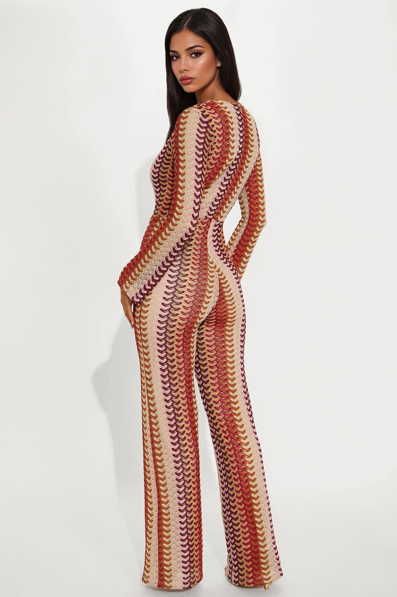 Effortless Look Wide Leg Jumpsuit - Multi Color