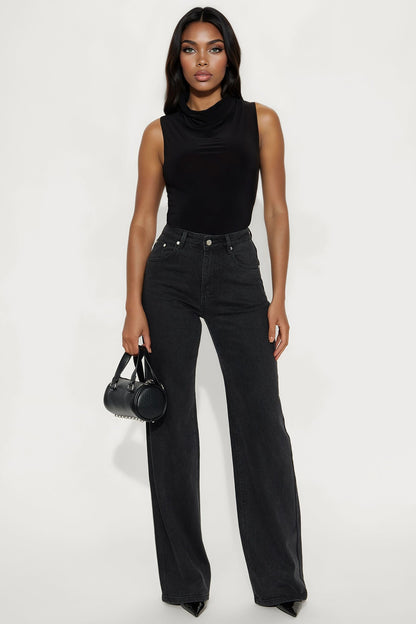 Tall Bonafide Basic Straight Leg Jeans - Black Wash