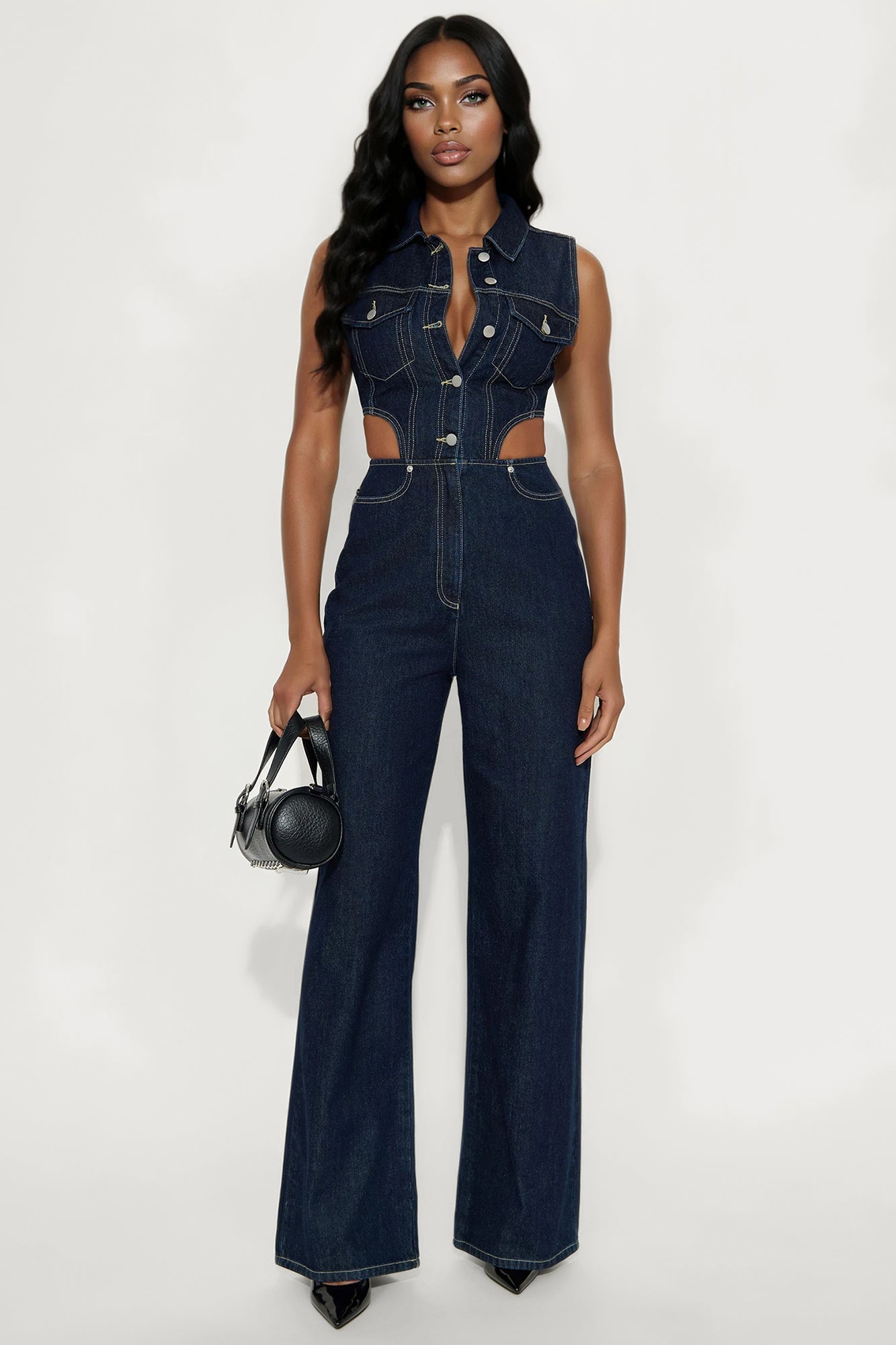 Baylin Denim Jumpsuit - Indigo