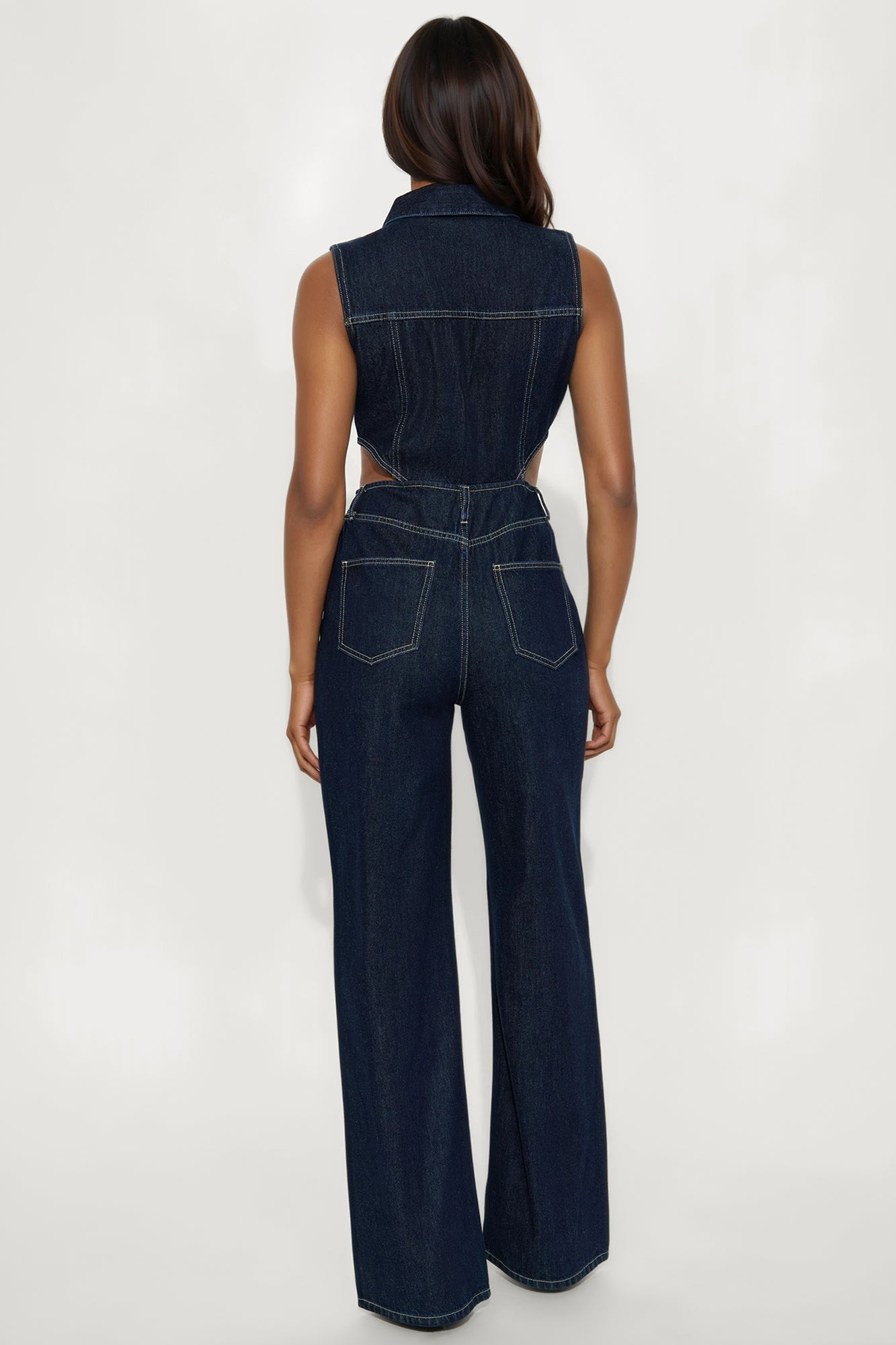 Baylin Denim Jumpsuit - Indigo