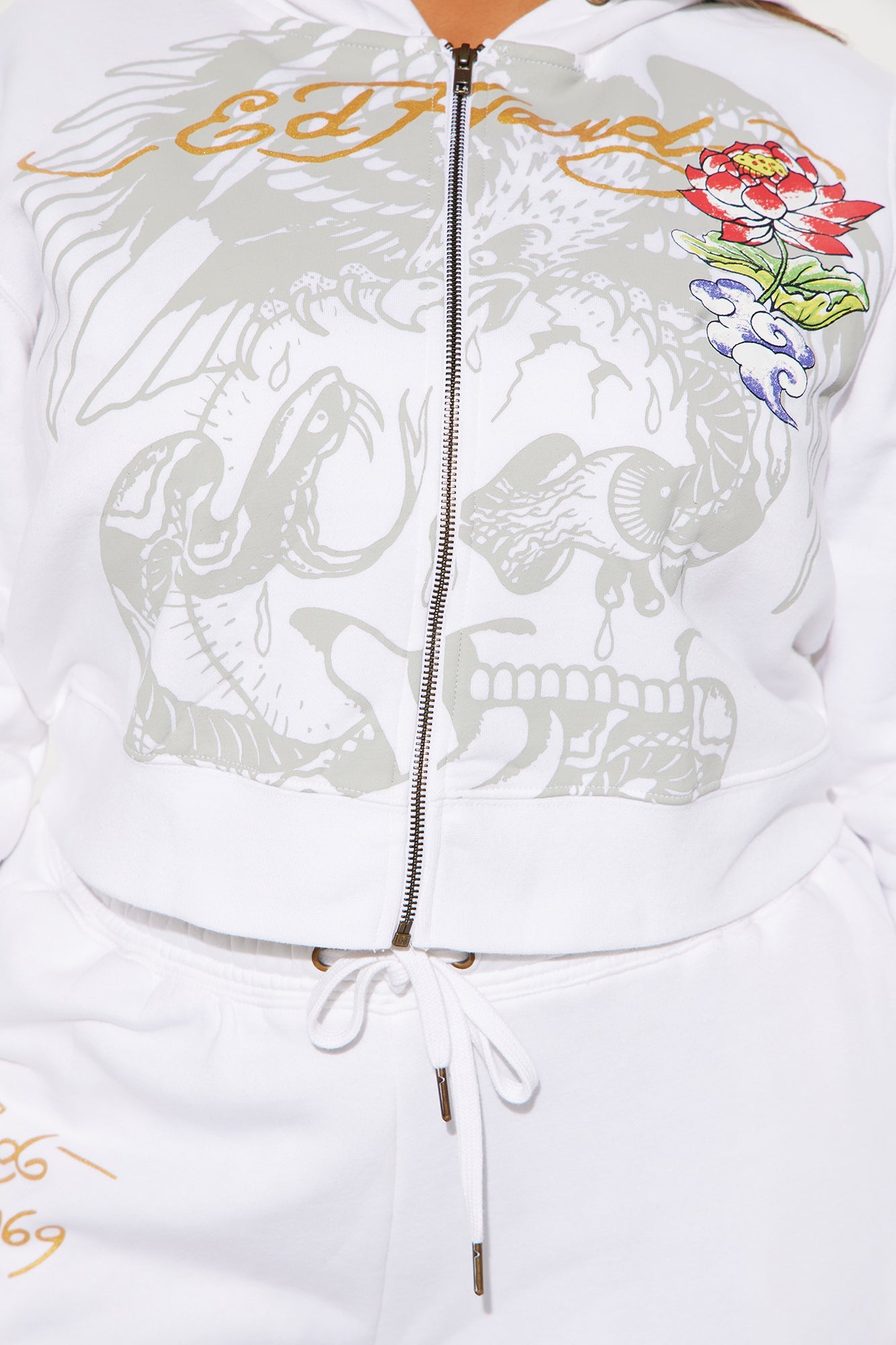 Ed Hardy Dreams Pant Set - White