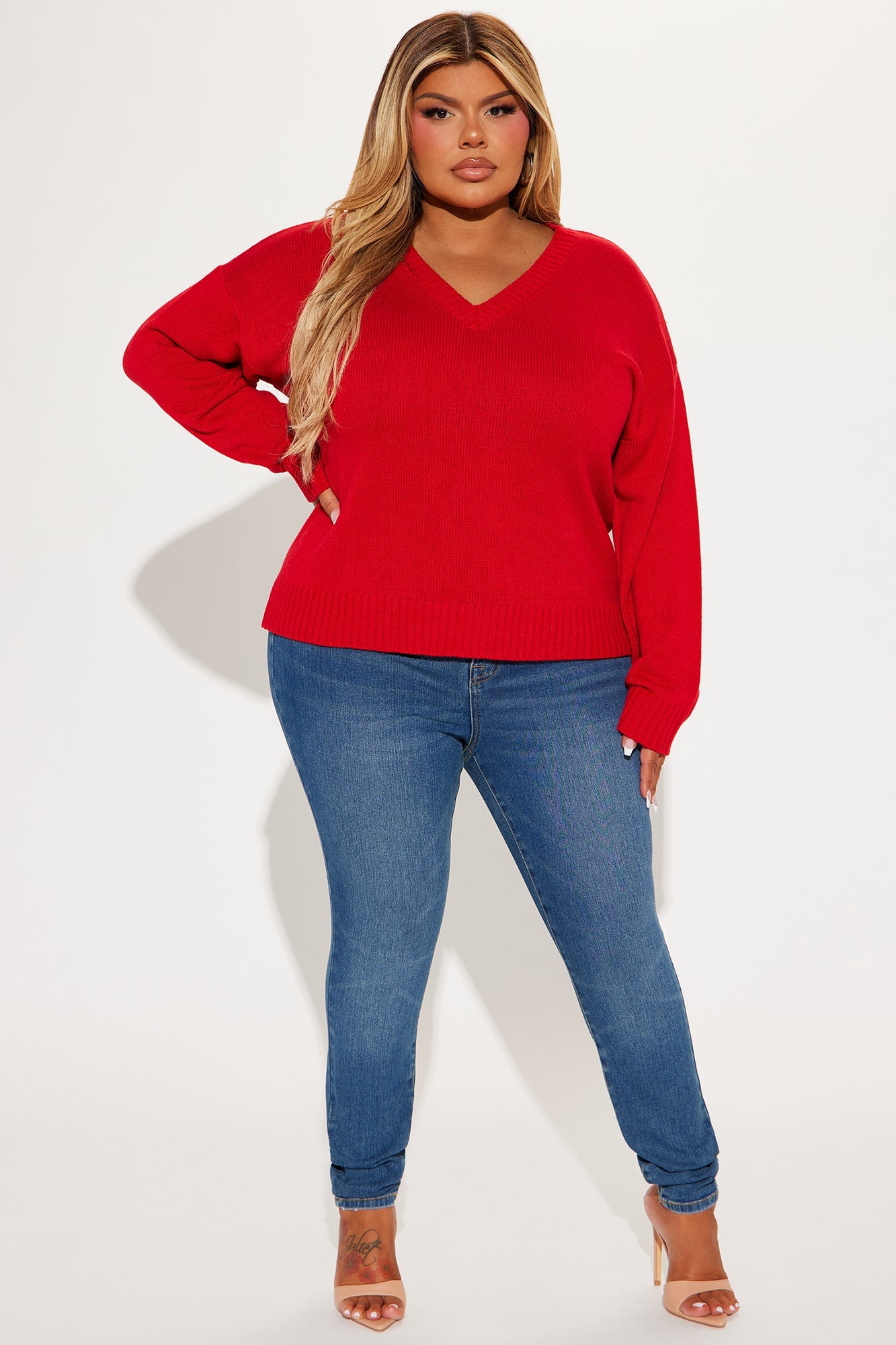 My Favorite Oversized Sweater - Red