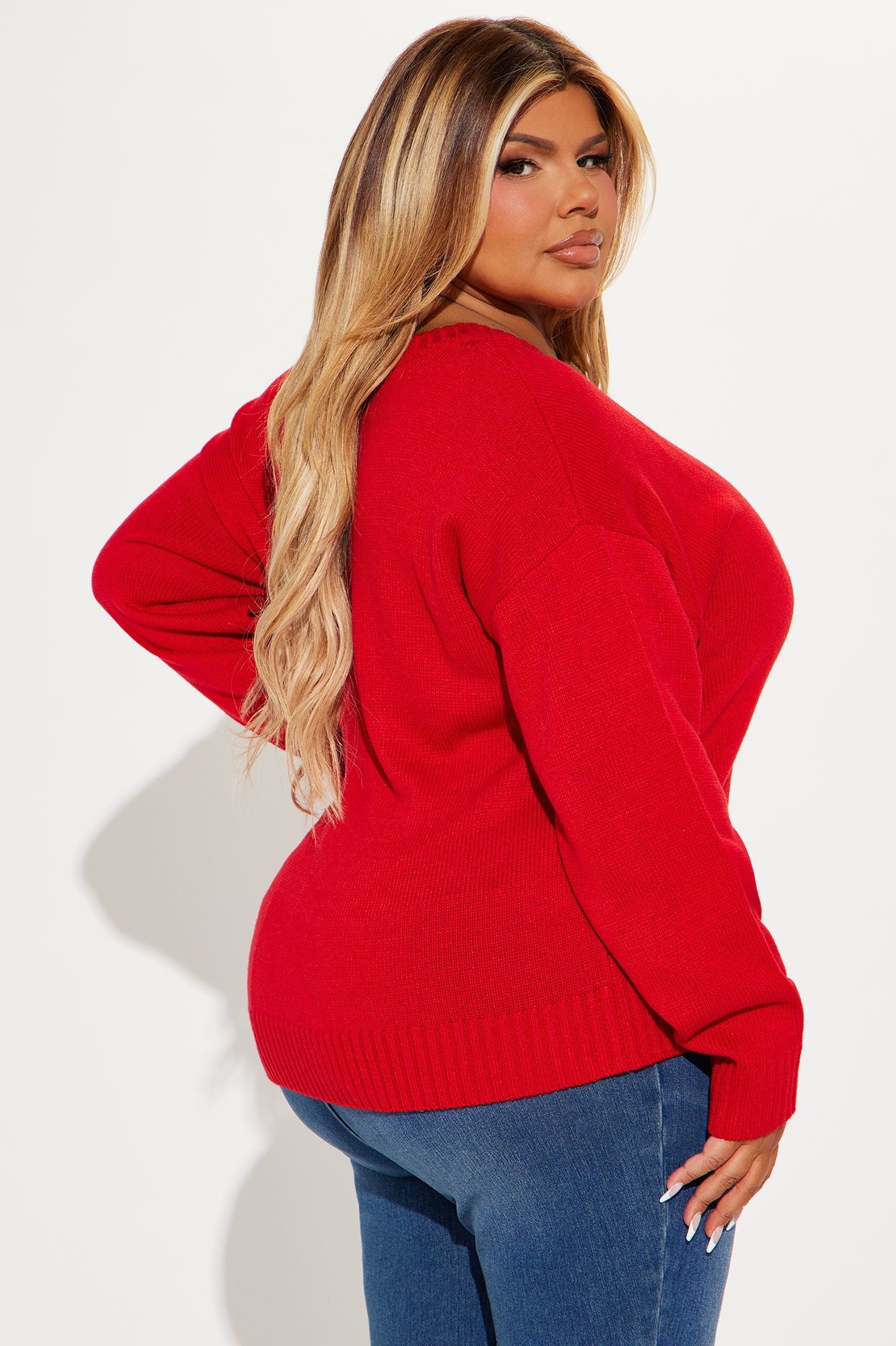 My Favorite Oversized Sweater - Red