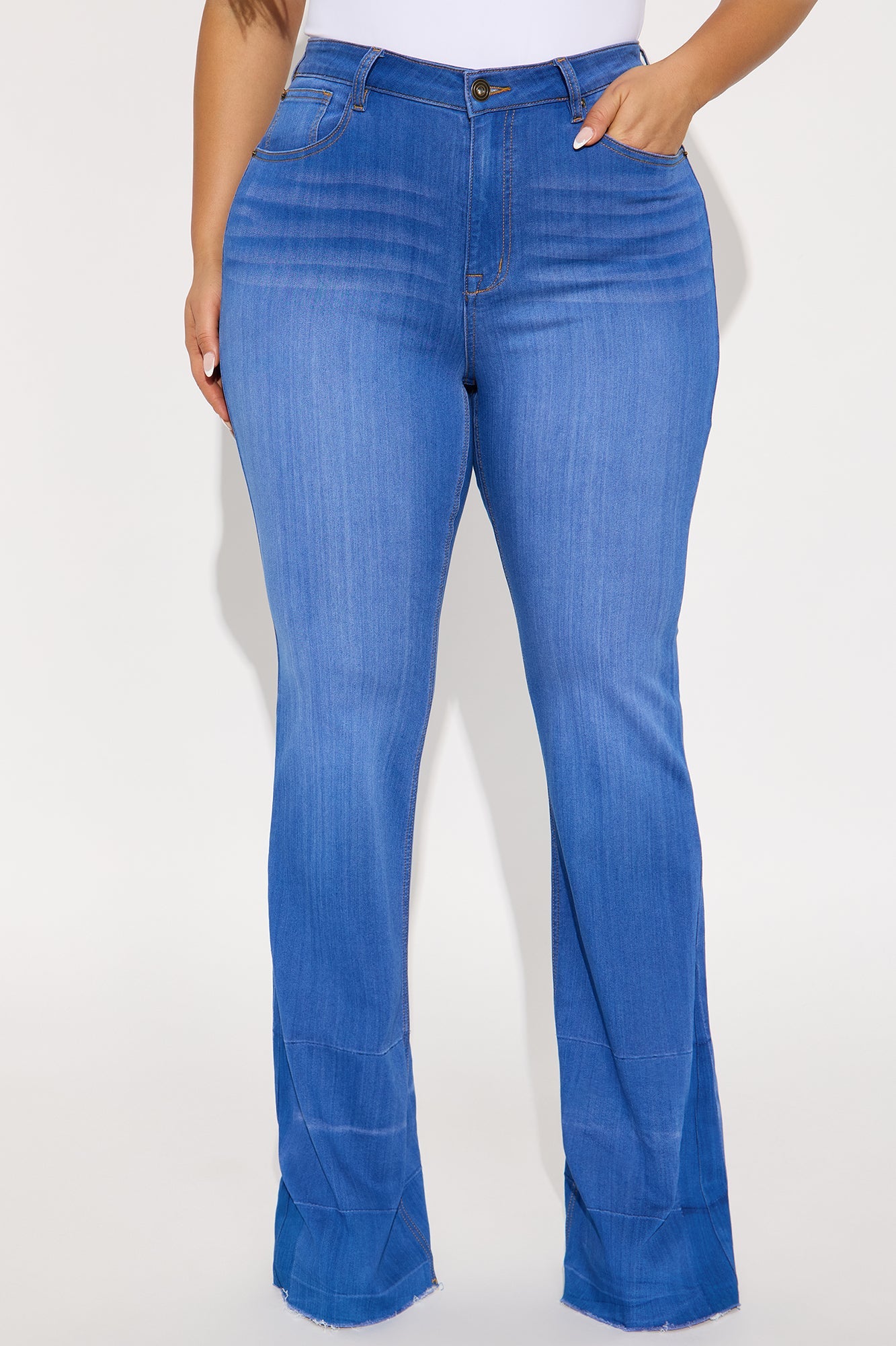 Tall Janis Super Soft Low Rise Flare Jeans - Blue Wash