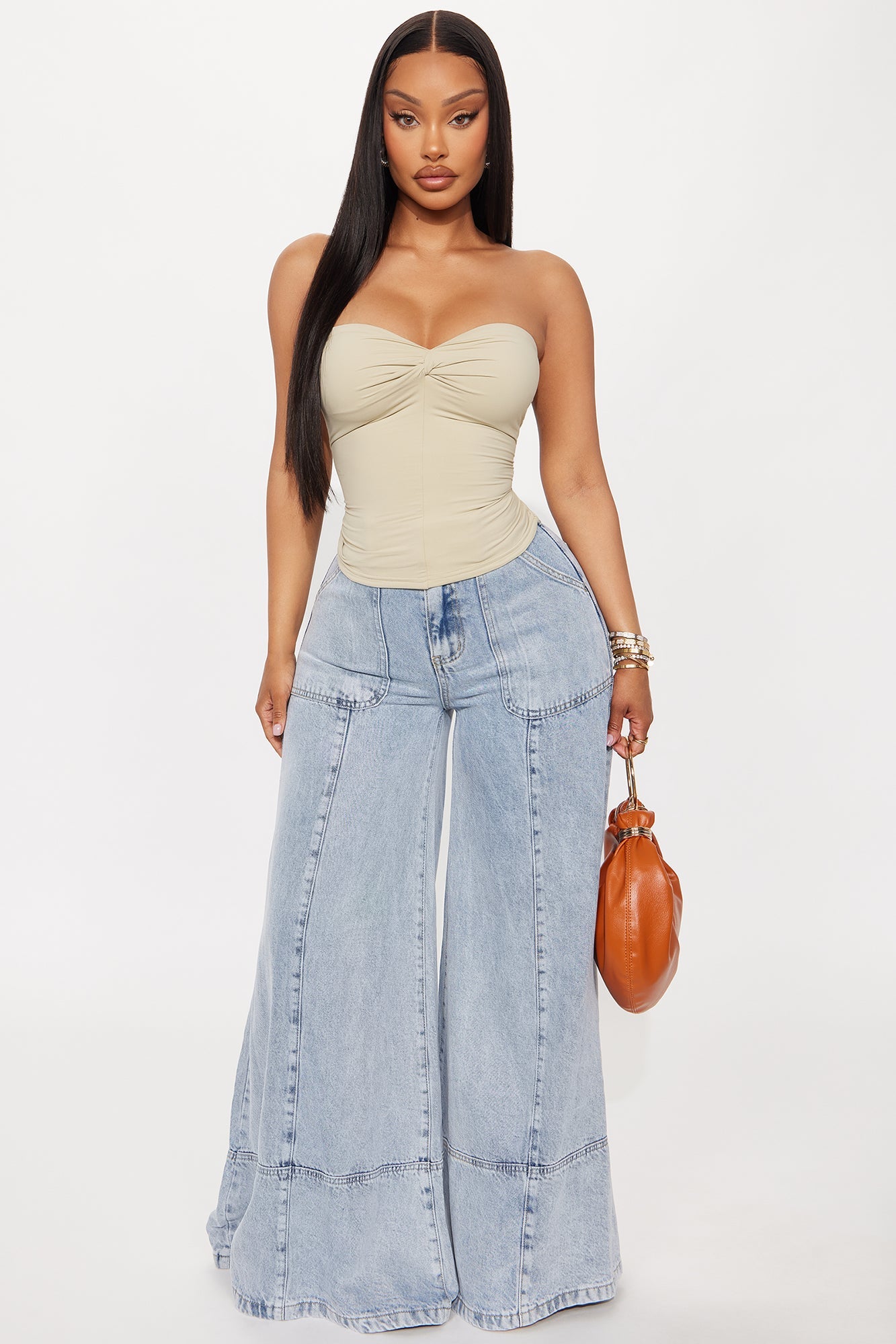 Second Skin Twist Tube Top - Stone