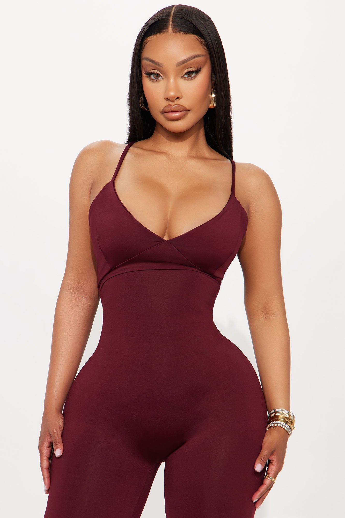 The Sleek Essential Jumpsuit - Wine