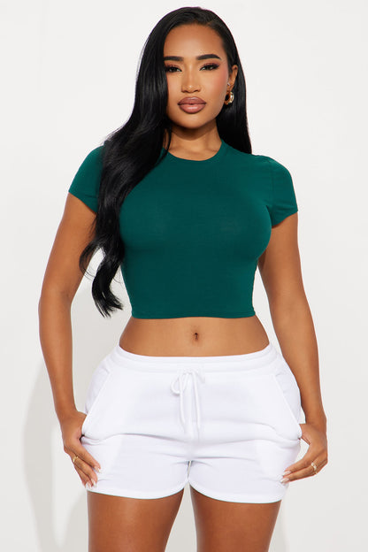 Robin Crop Top - Hunter Green