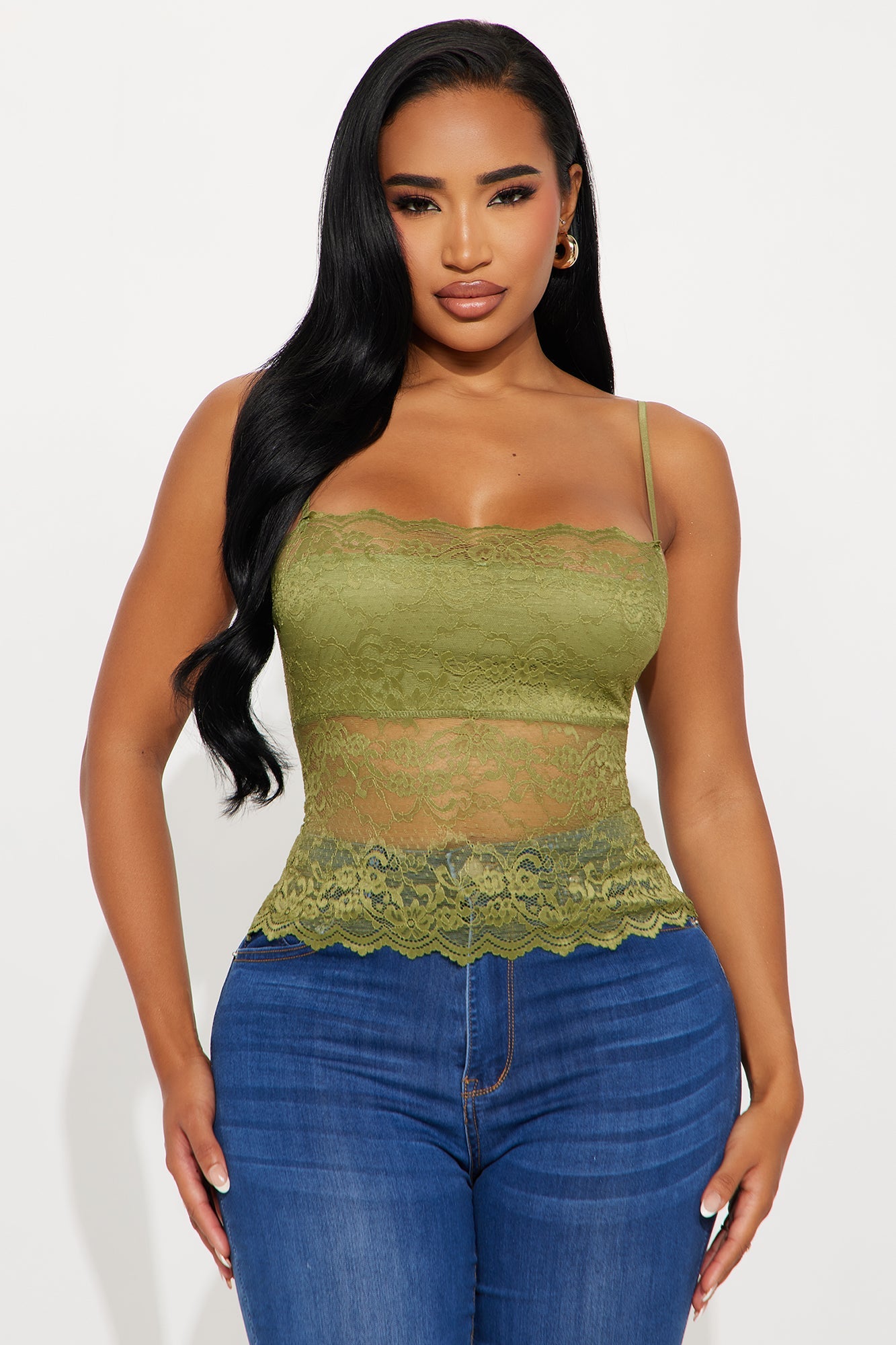 Bellerose Lace Cami Top - Green