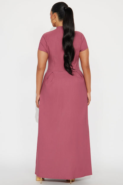 Too Busy To Care Maxi Dress - Mauve