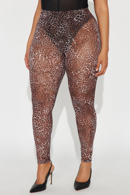 Amara Mesh Leopard Legging - Leopard