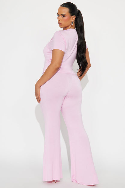 Heart Feelings Pant Set - Pink