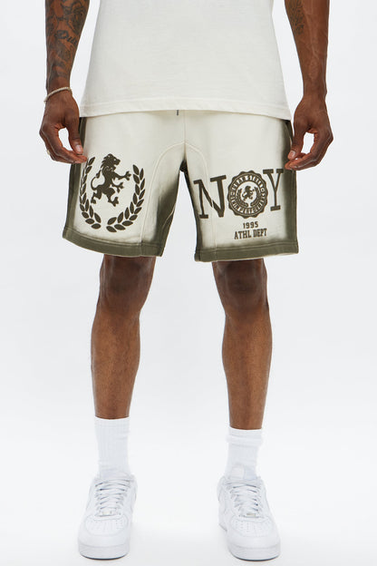 NY Royal Emblem Sweatshort - White/combo