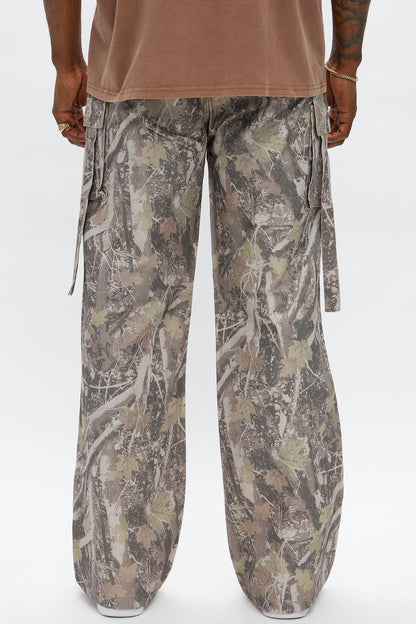 Relaxed Straight No More Waiting Cargo Pants - Brown/combo