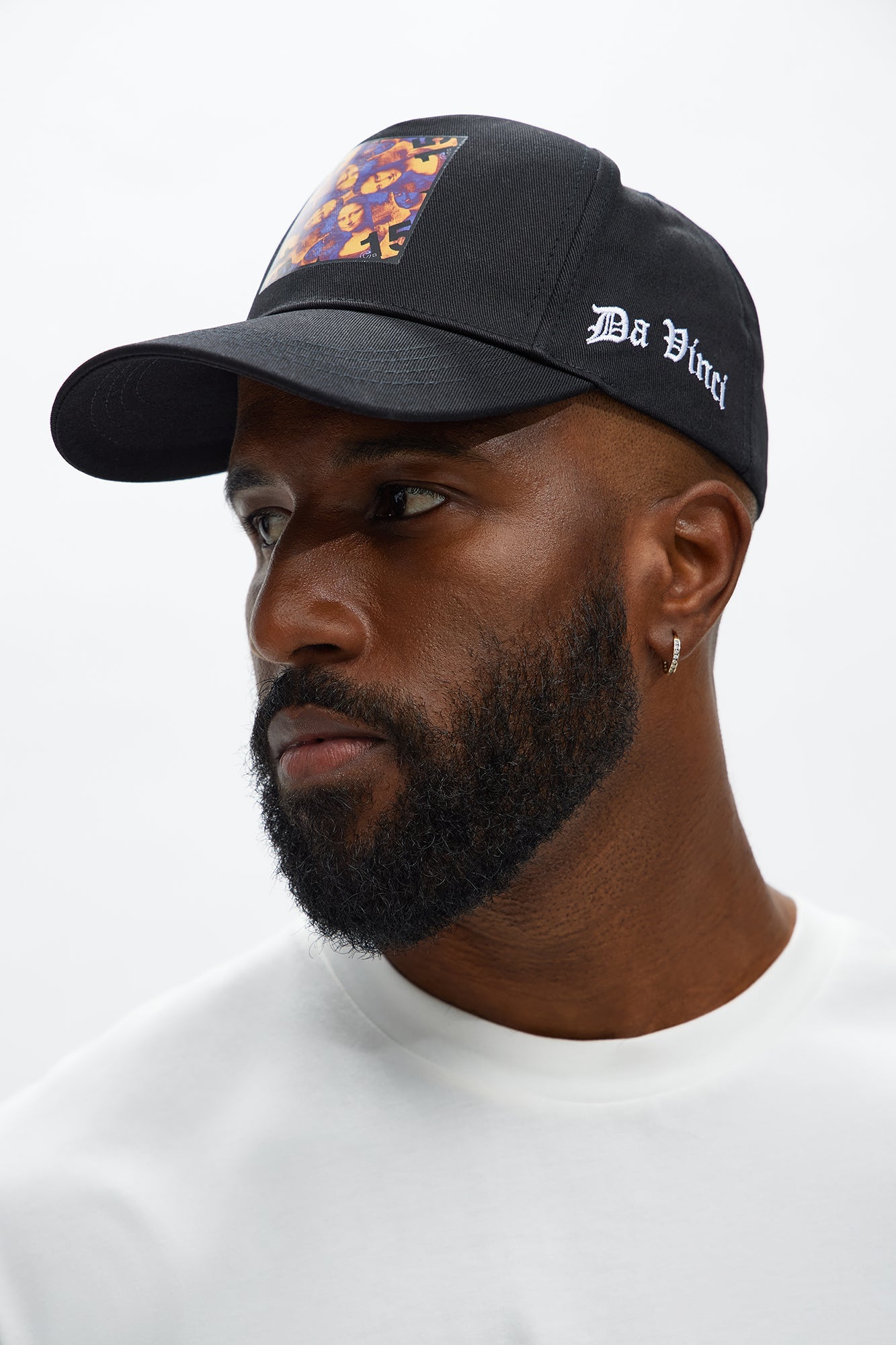 Da Vinci Mona Lisa Heat Snapback Hat - Black