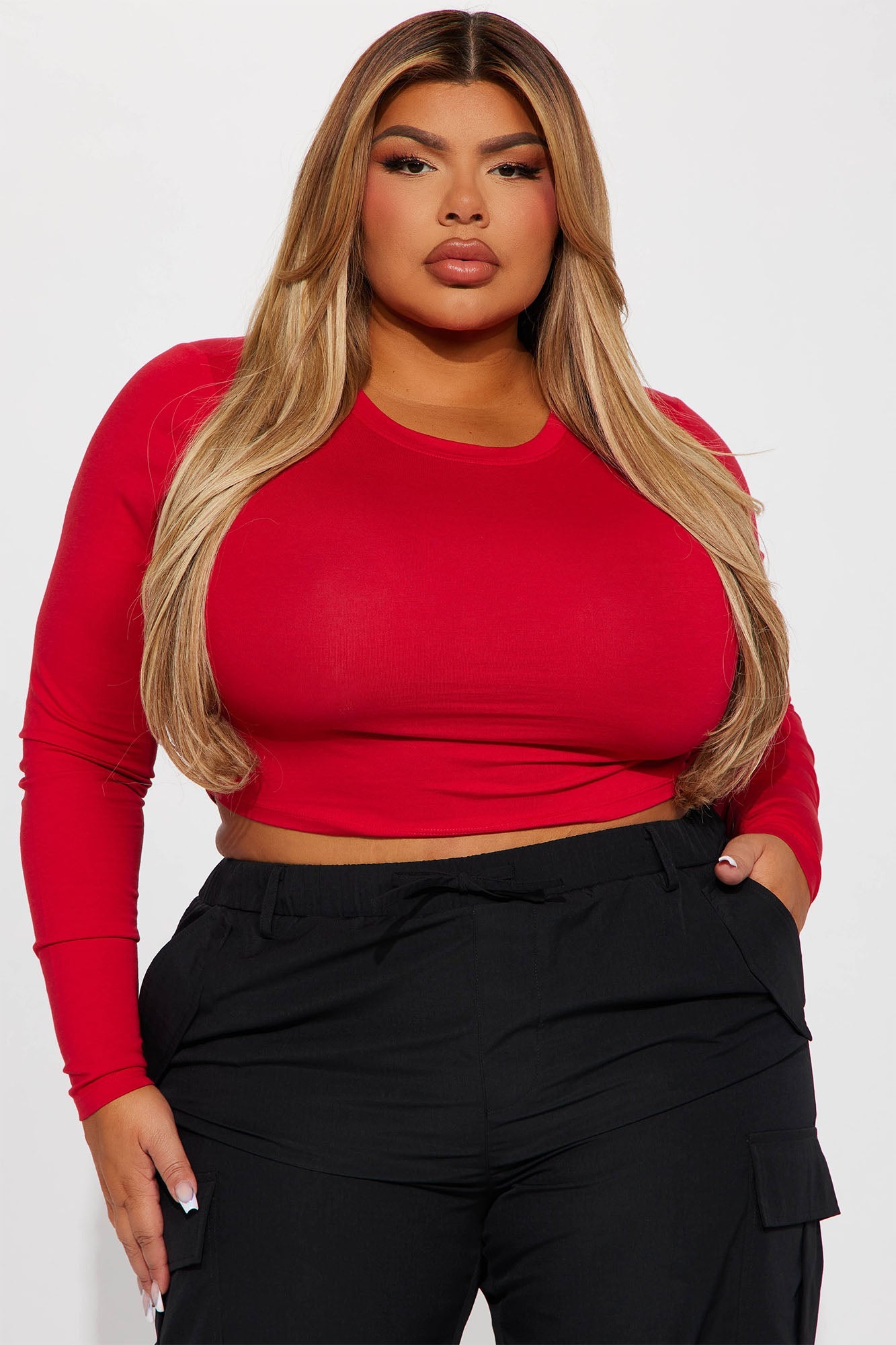 Robin Long Sleeve Top - Red