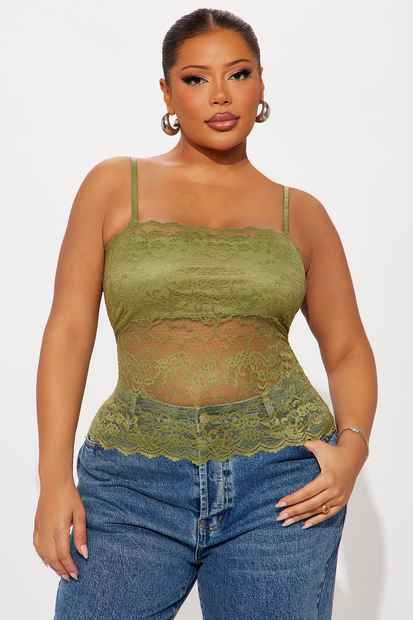 Bellerose Lace Cami Top - Green