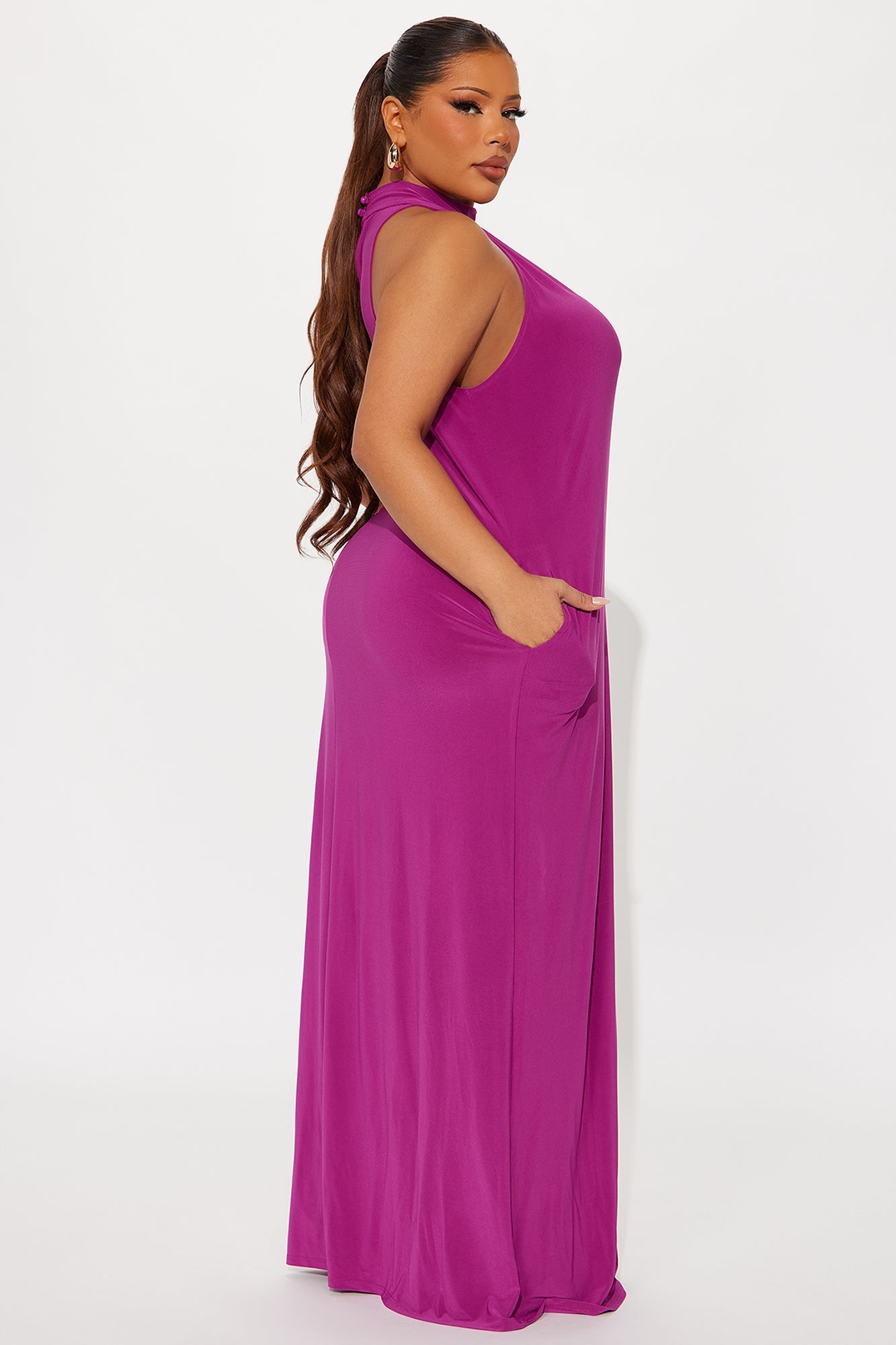 Irina Flowy Maxi Dress - Magenta