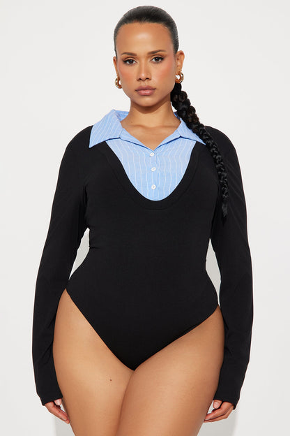 The Serious Type Bodysuit - Black/combo