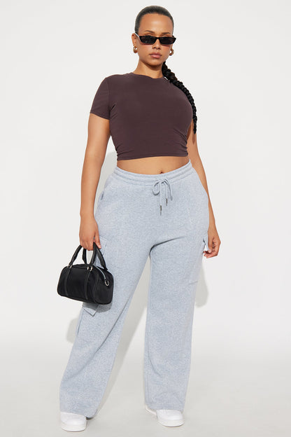 Lorene Fleece Lounge Pant - Grey
