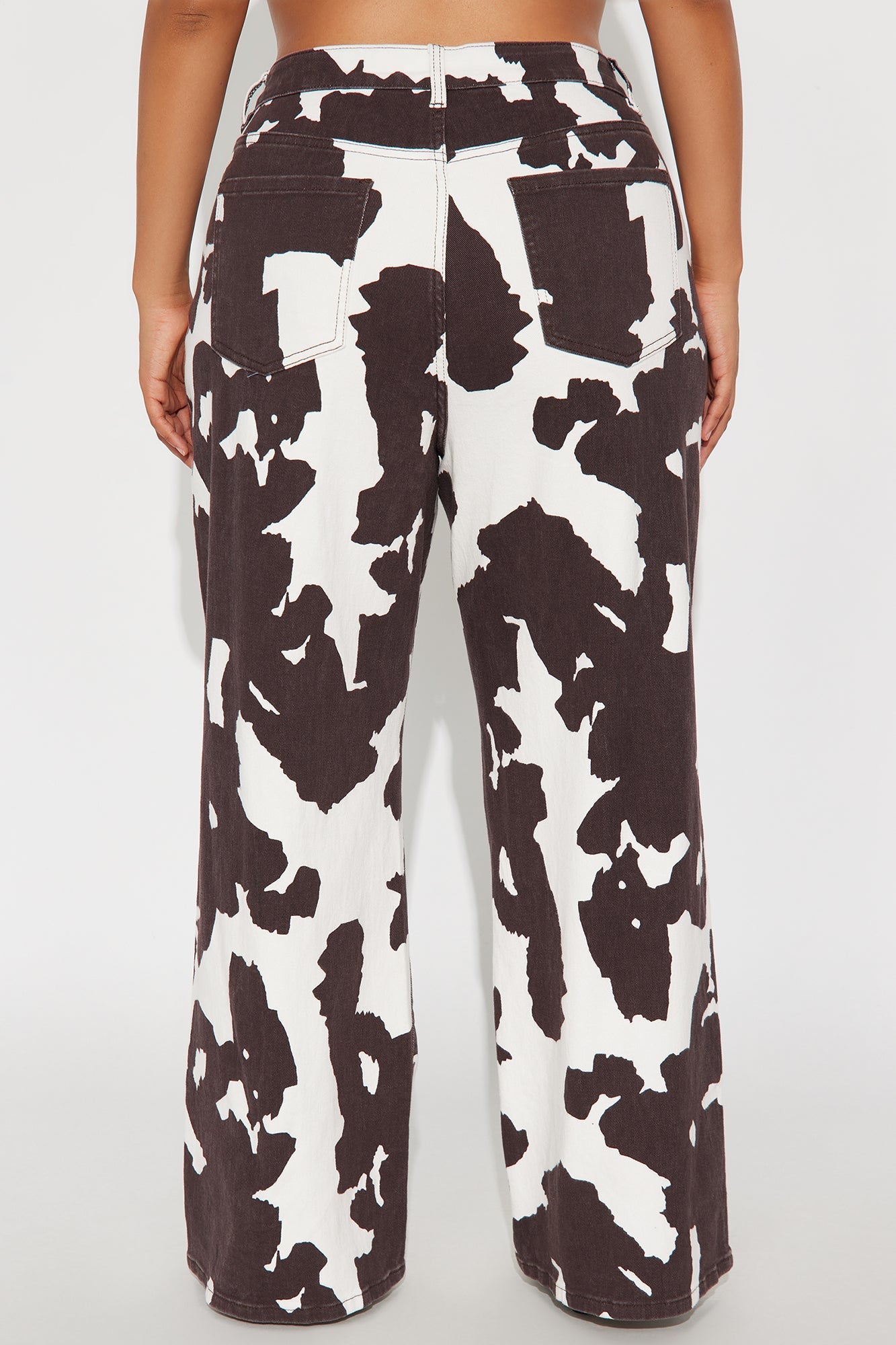 Montana Wide Leg Jeans - Brown/combo