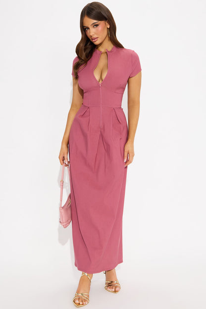 Too Busy To Care Maxi Dress - Mauve
