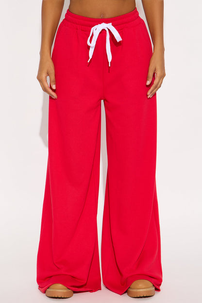 My Turn Again Lounge Pant - Red