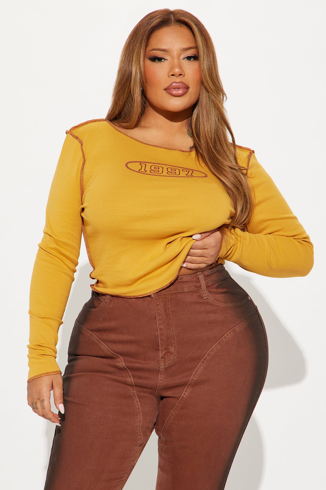 In The League Sporty Top - Mustard