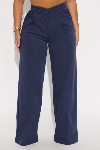 Cassandra Cross Over Lounge Pant - Navy