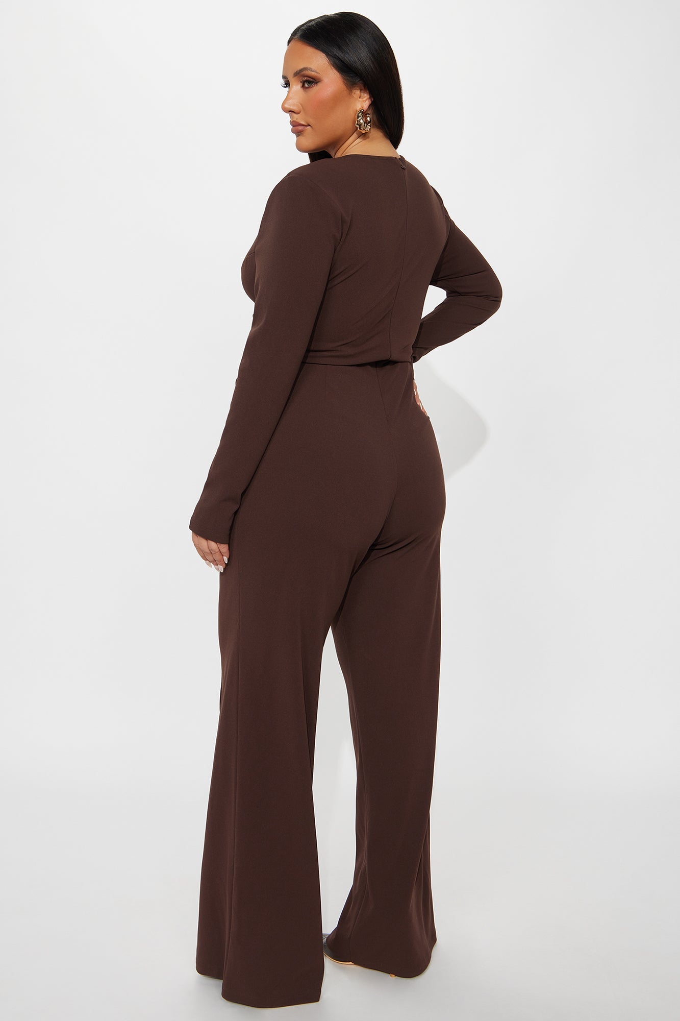 Soft Power Wide Leg Jumpsuit - Chocolate