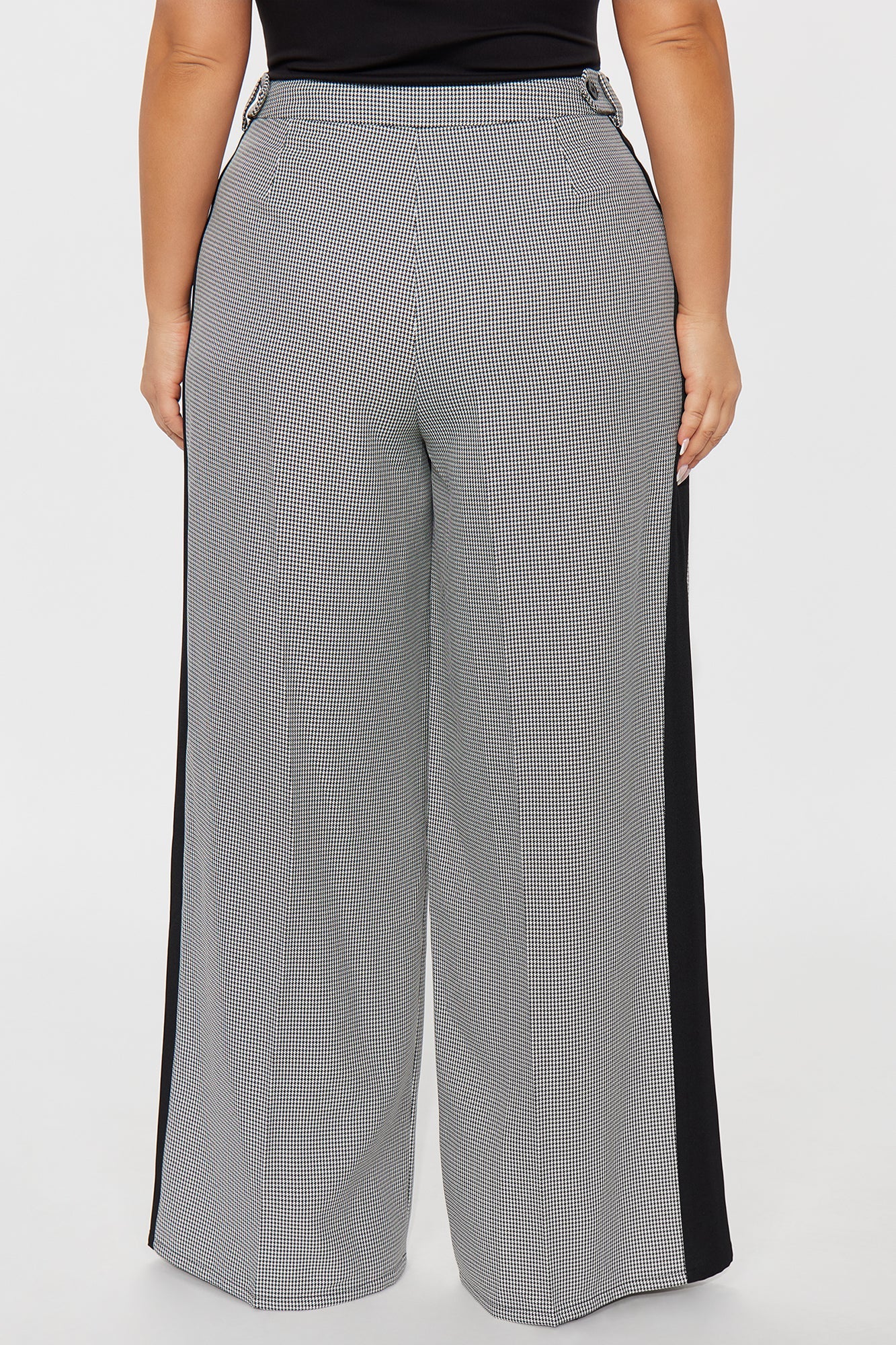 Jolie Houndstooth Trouser Pant 33 - Black/combo