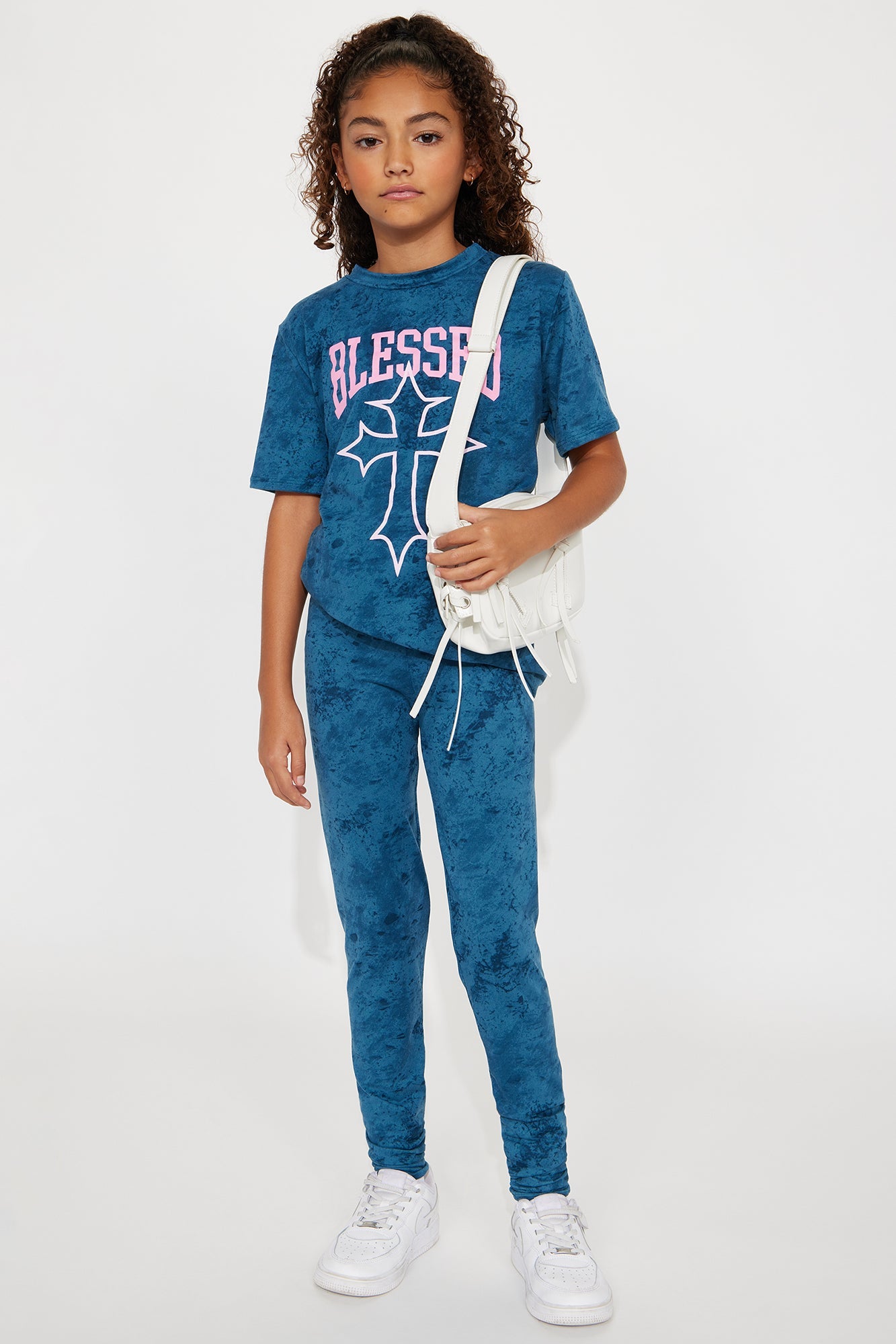 Mini So Blessed Pant Set - Indigo