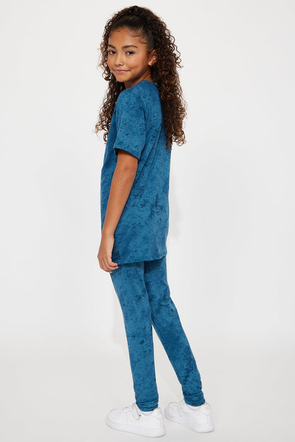 Mini So Blessed Pant Set - Indigo