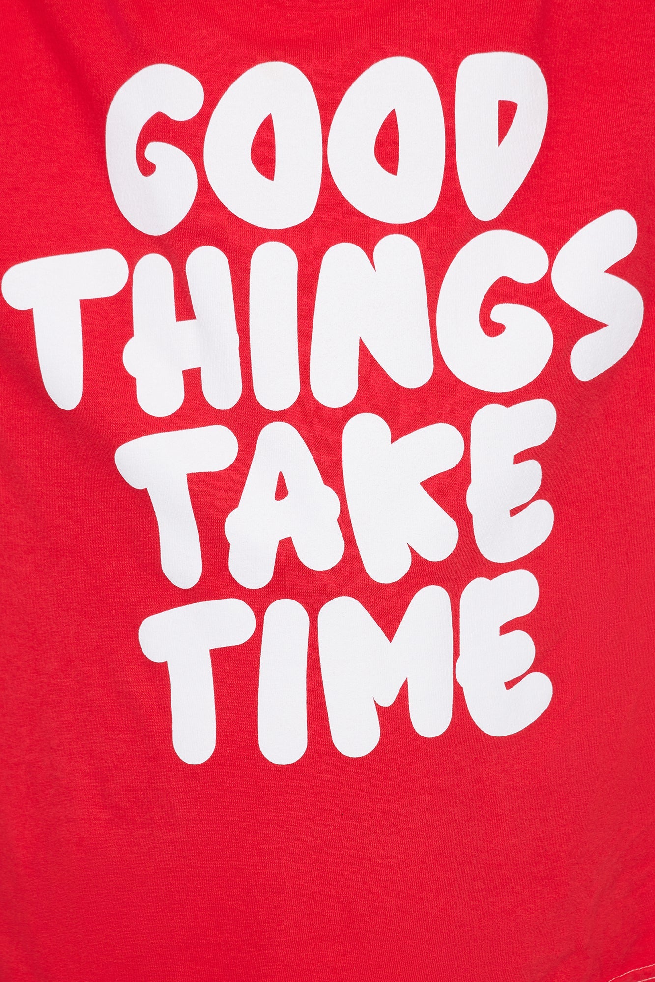 Mini Good Things Take Time Washed Oversized Tee - Red
