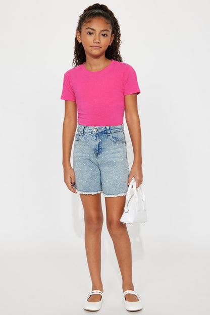 Mini Camilla Classic Fit Crew Neck Tee - Magenta