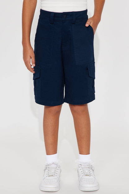 Mini Cargo Uniform Shorts - Navy